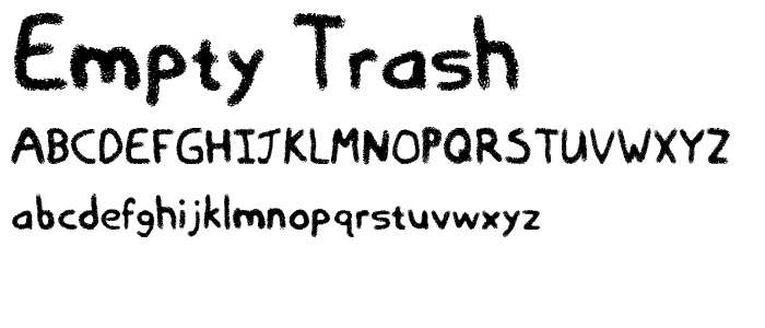 Empty Trash font